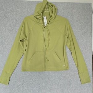 Fabletics Women Large Oasis Cropped Hoodie Full Zip Balletcore Active Athleisure